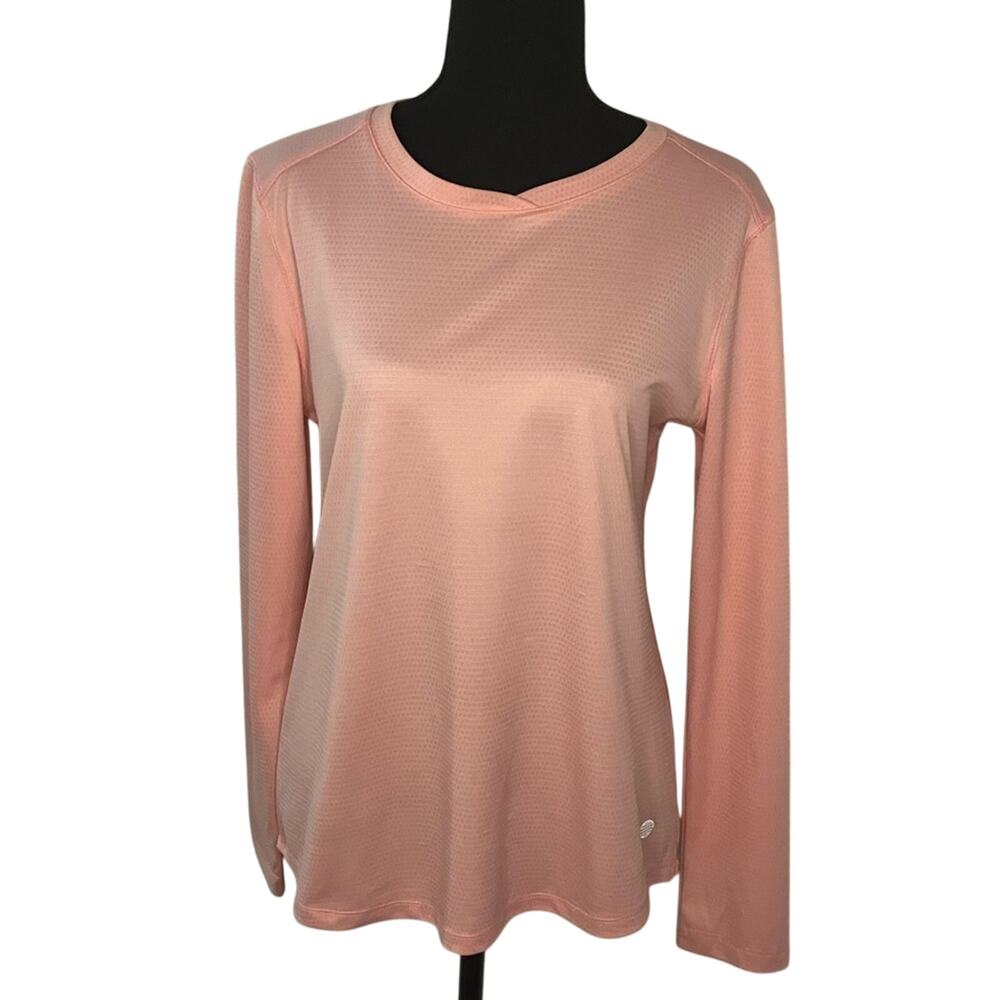 Reel Legends Ladies M Peach Long Sleeve round neck FREELINE Shirt